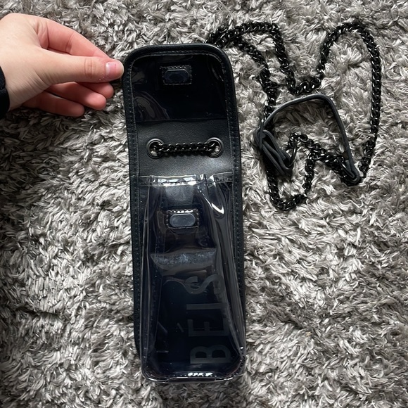 BEIS black leather clear crossbody with a card holder! never used! - Picture 2 of 4